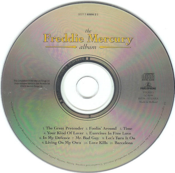 Freddie Mercury - The Freddie Mercury Album (1992 CD) VG+