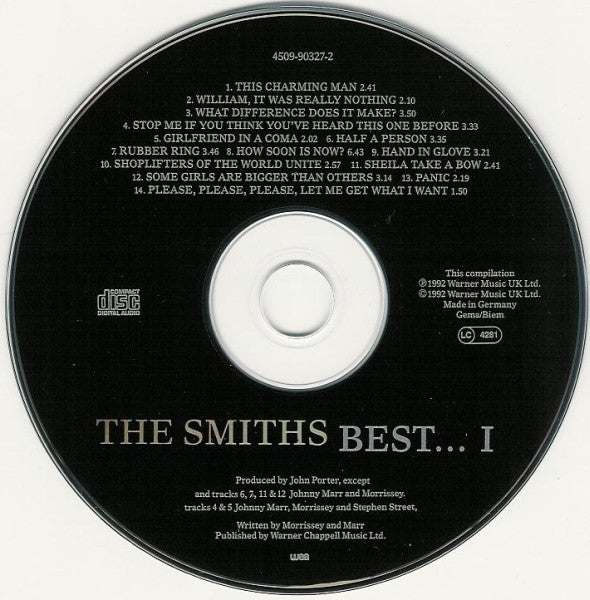 The Smiths - Best... (1992 CD Album) VG+