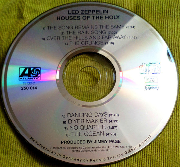 Led Zeppelin - Houses of the Holy (Rare Non Coded CD) VG+