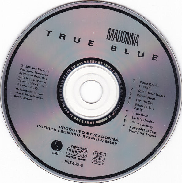 Madonna - True Blue (1986 CD Album) VG+