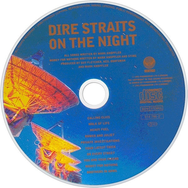 Dire Straits - On the Night (1993 SBM CD) NM – Music-CD