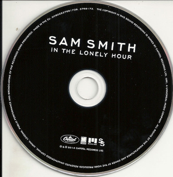 Sam Smith - In The Lonely Hour (2014 CD Album) VG+