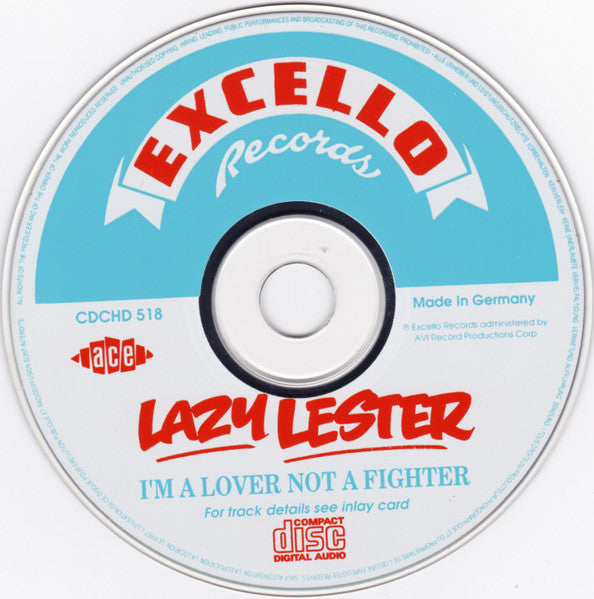 Lazy Lester - I'm a Lover not a Fighter (1994 Ace CD) VG+