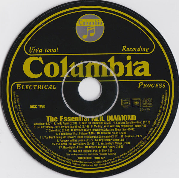 Neil Diamond - The Essential (Remastered 2 CD Album) Mint