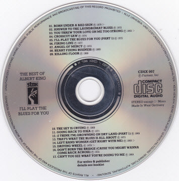 Albert King - The Best of (1988 Stax CD Album) NM