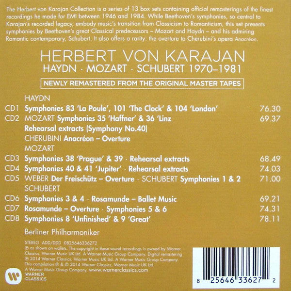 Herbert Von Karajan - Mozart / Haydn EMI Remasters (8 CD Box) Mint