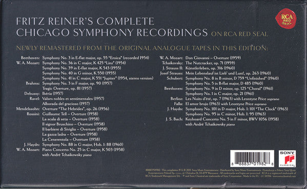 Fritz Reiner - Complete RCA Album Collection [Red Seal 63 CD Box] NM –  Music-CD