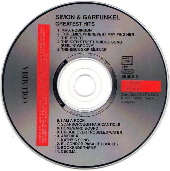 Simon and Garfunkel - Greatest Hits CD Album NM